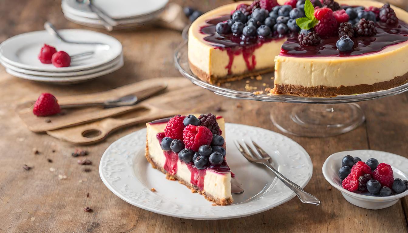 Master the art of making Philadelphia cheesecake with our easy-to-follow recipe. Perfect texture & flavor in every slice!